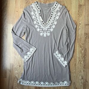 INC International Concepts Pima Cotton Blouse Tunic Top XL